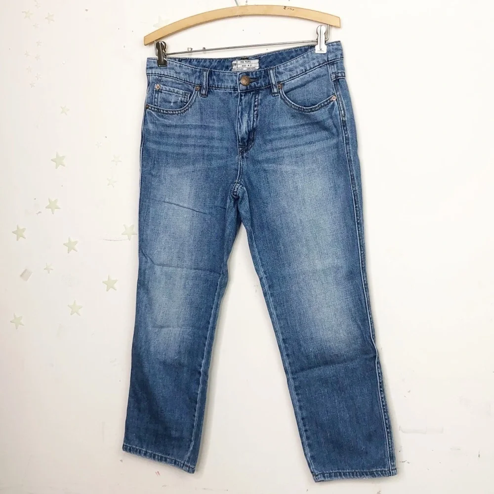 FREE people cropped boyfriend jeans